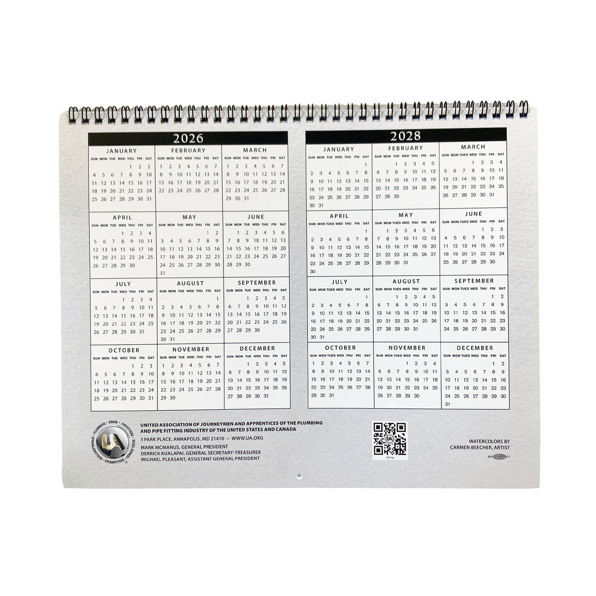 Official UA 2027 Calendar
